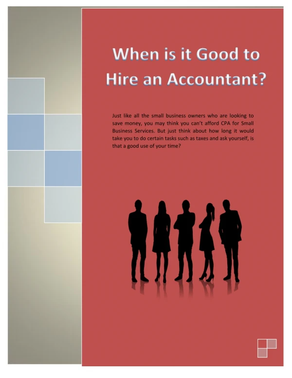 When is it Good to Hire an Accountant?