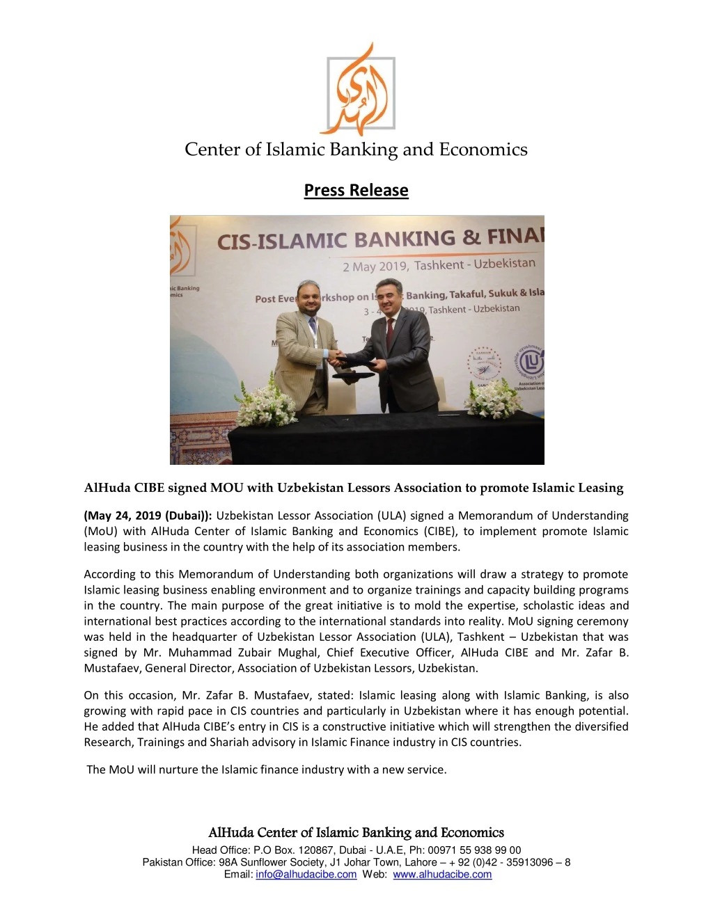 center of islamic banking and economics