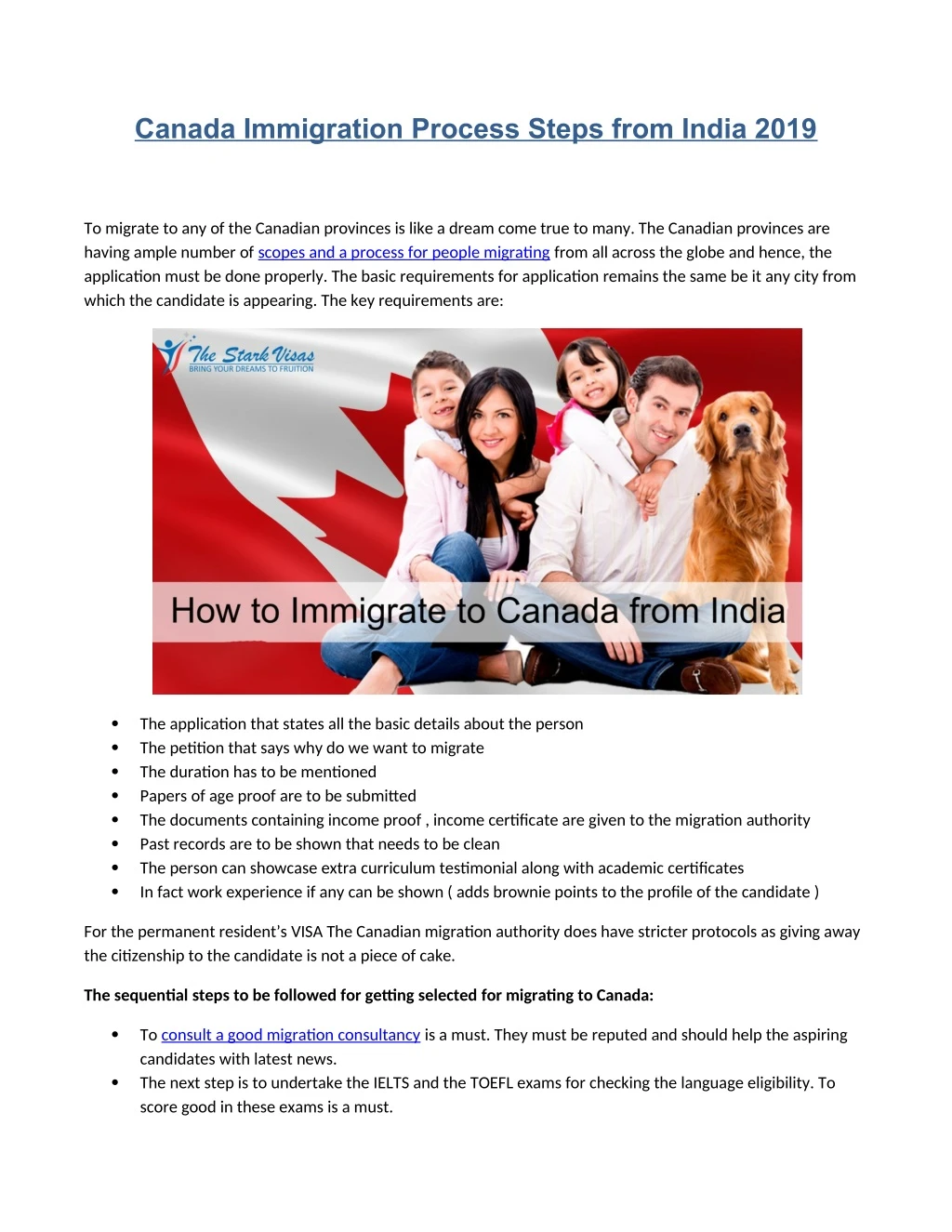 canada immigration process steps from india 2019