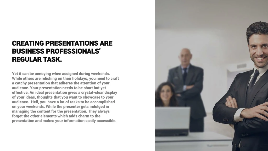 creating presentations are business professionals