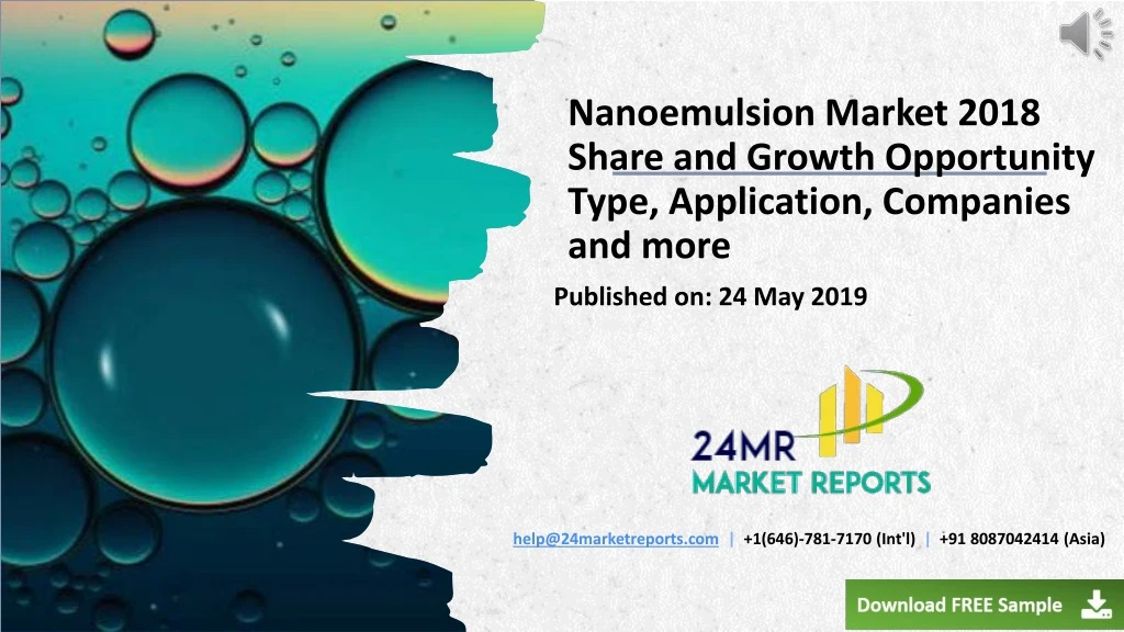nanoemulsion market 2018 share and growth opportunity type application companies and more