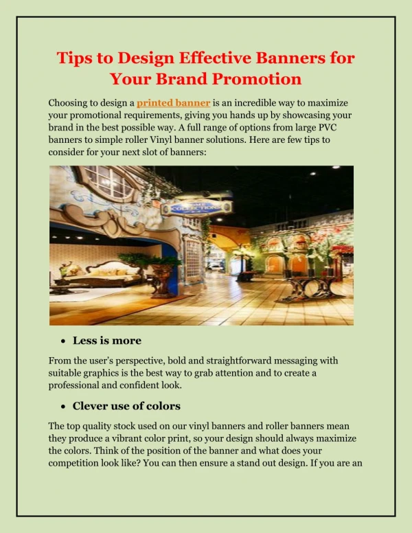 Tips to Design Effective Banners for Your Brand Promotion
