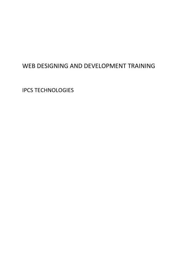Web Design course in Trivandrum