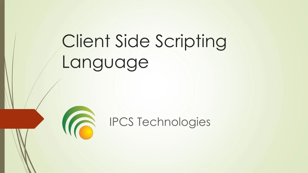 client side scripting language