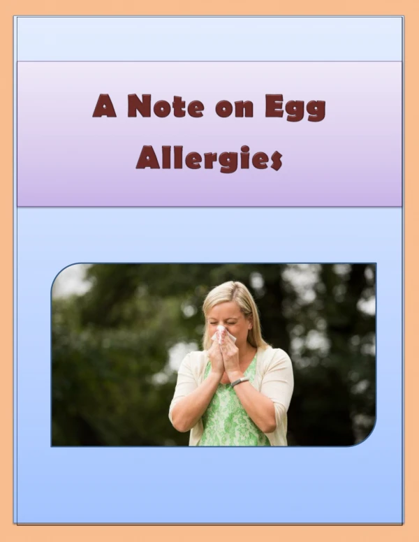 A Note on Egg Allergies