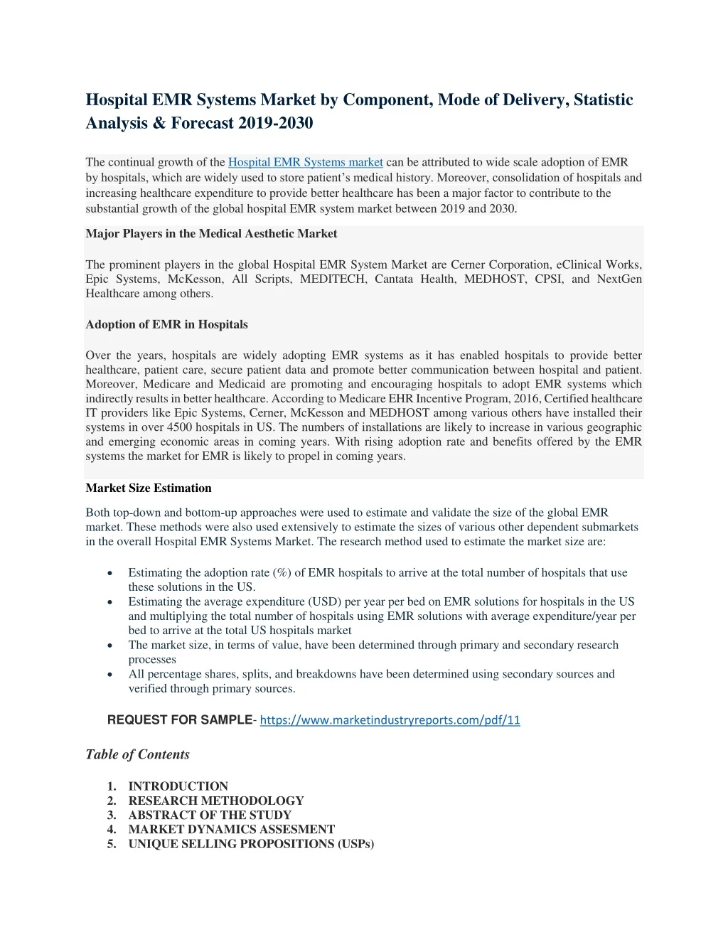 hospital emr systems market by component mode