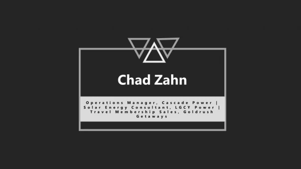 Chad Zahn - Operations Manager at Cascade Power