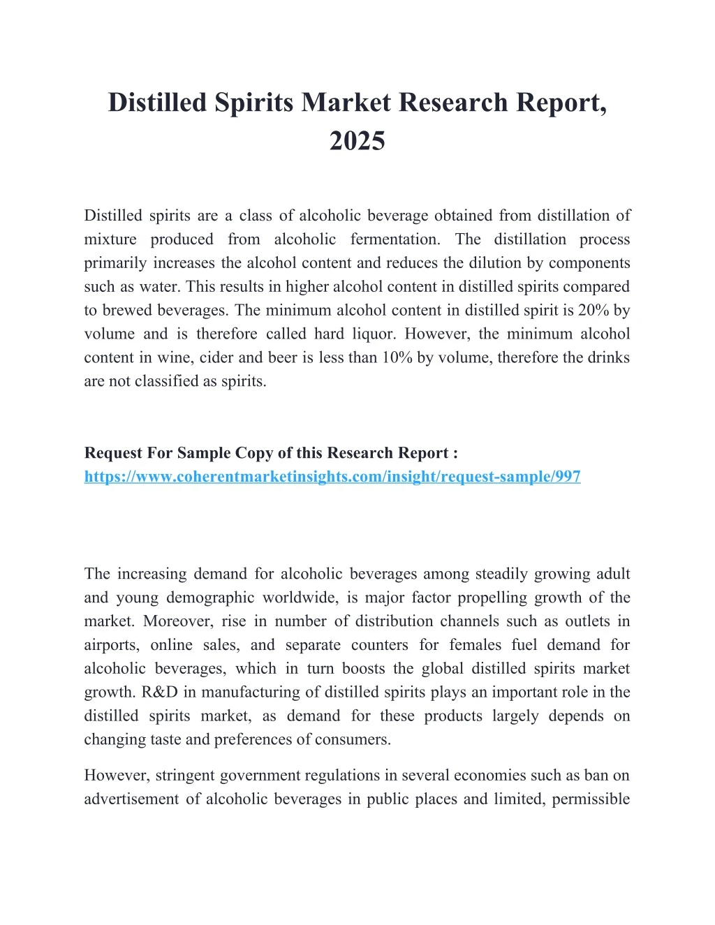 distilled spirits market research report 2025