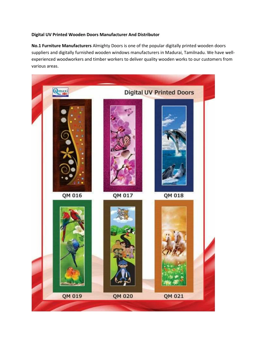 digital uv printed wooden doors manufacturer