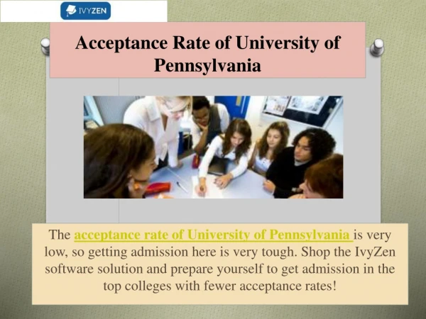 Acceptance Rate of University of Pennsylvania