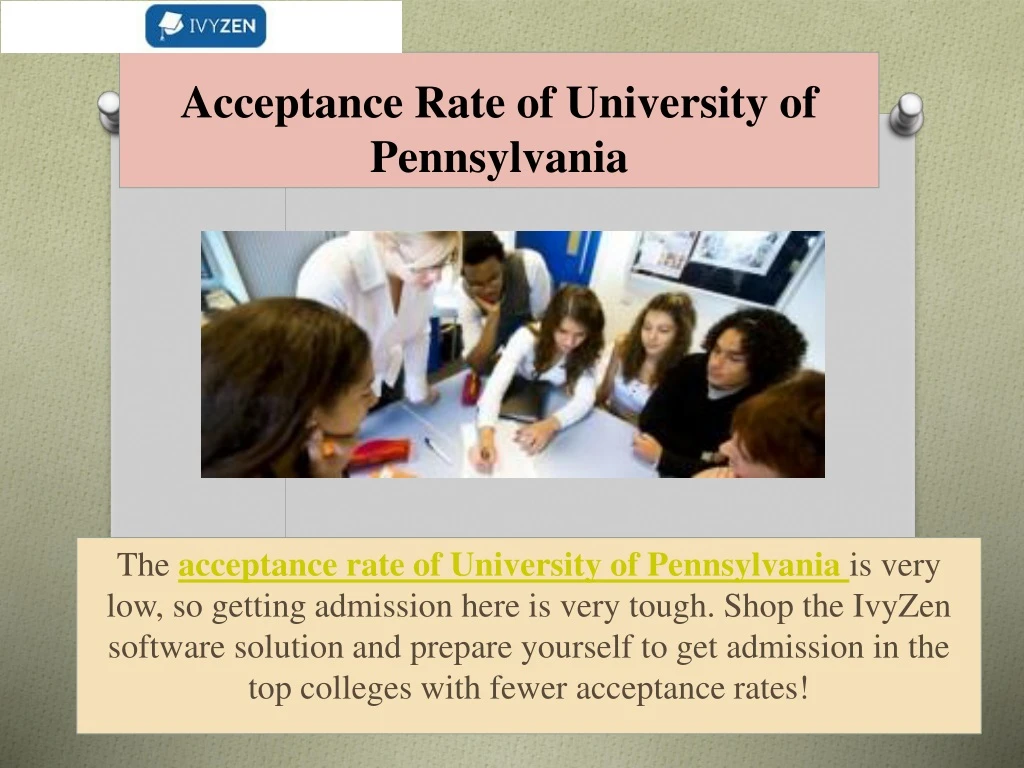 acceptance rate of university of pennsylvania
