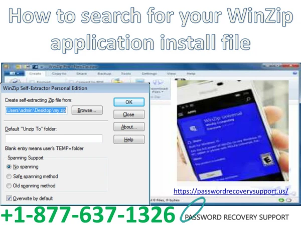 How to search for your WinZip application install file