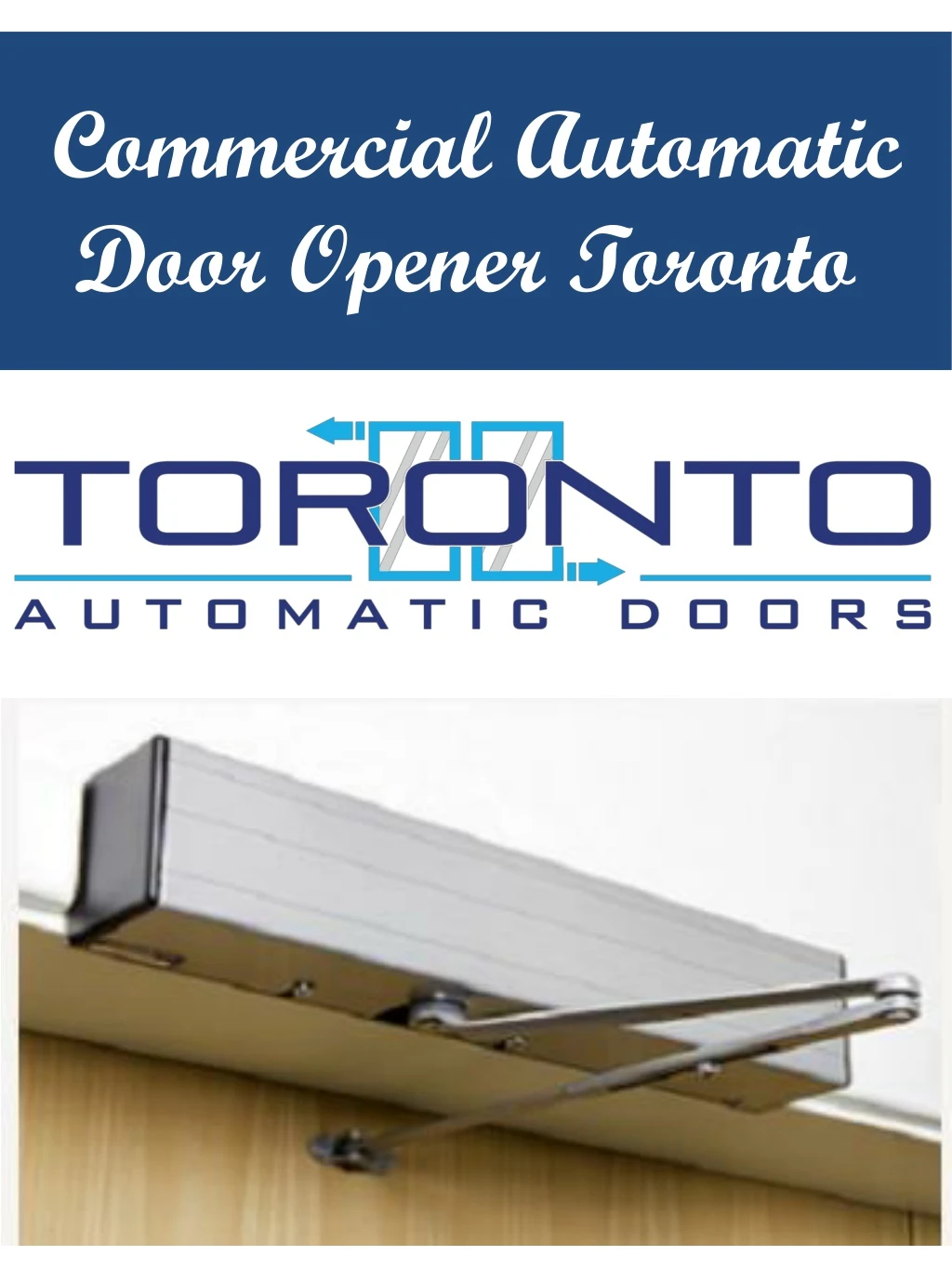 commercial automatic door opener toronto