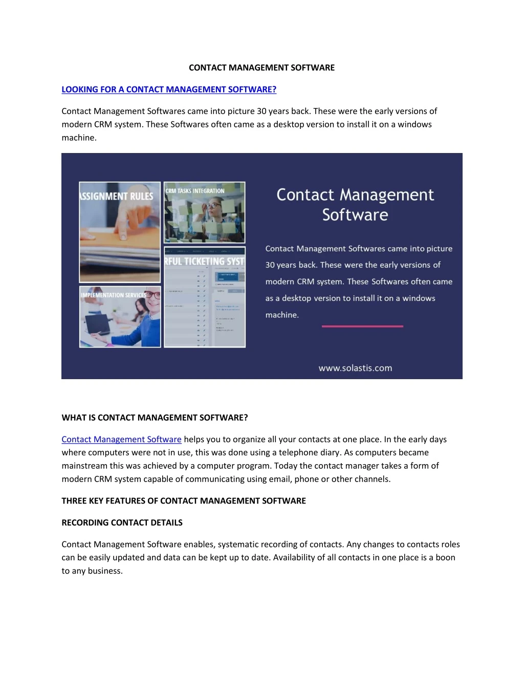 contact management software