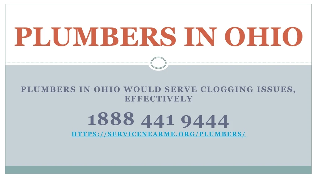 plumbers in ohio