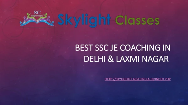 Best Ssc je coaching in Delhi & Laxmi nagar