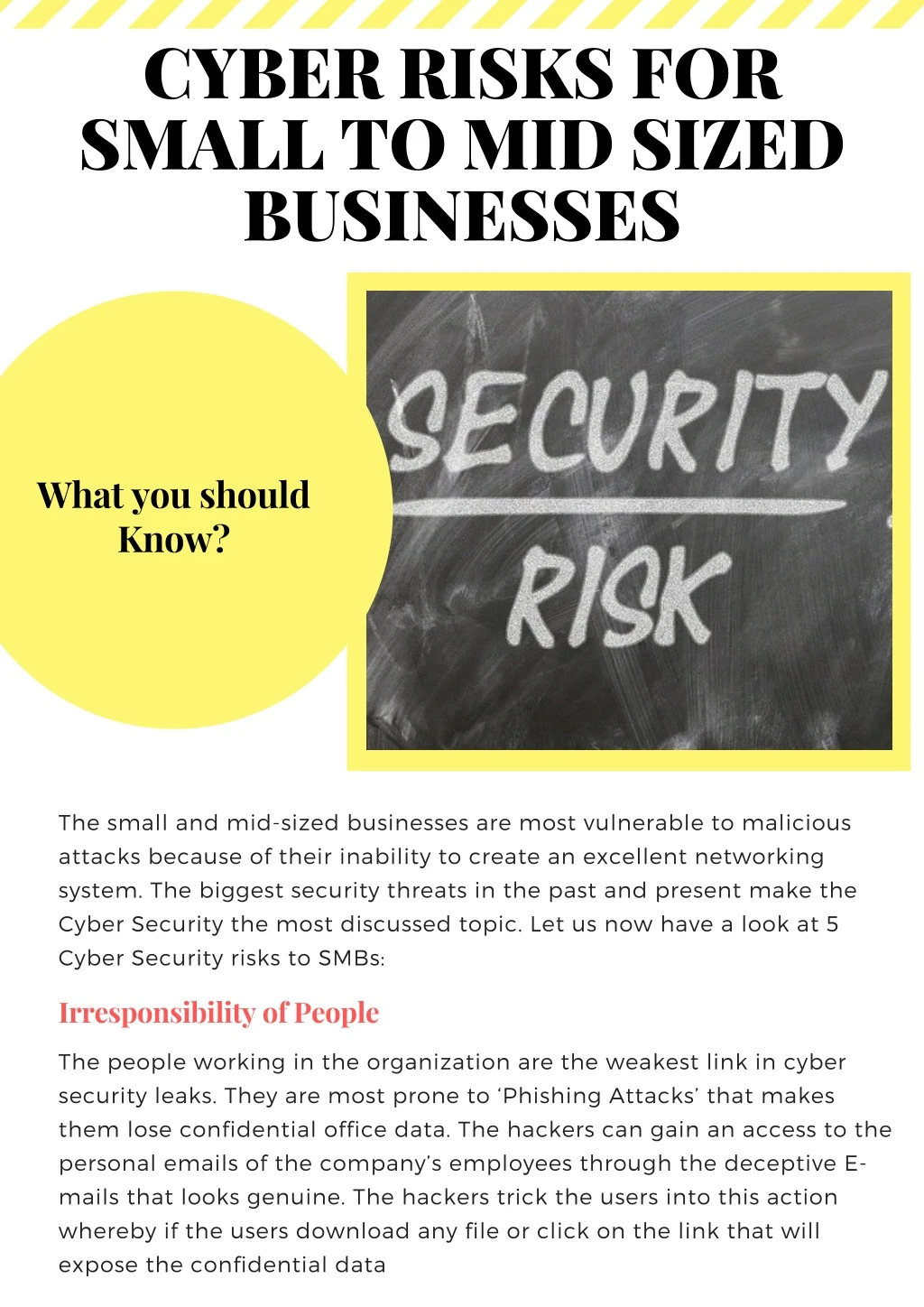 cyber risks for small to mid sized businesses