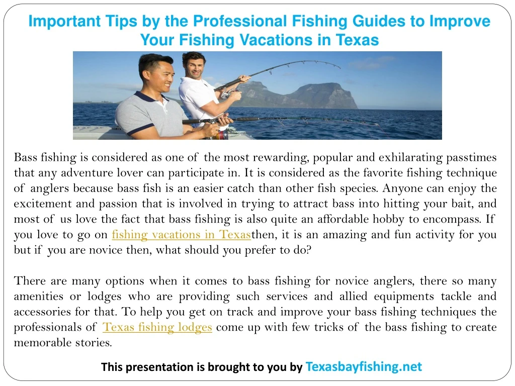 important tips by the professional fishing guides