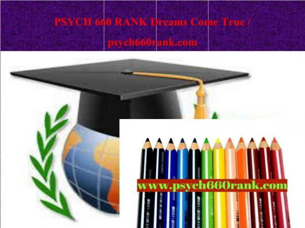 PSYCH 660 RANK Dreams Come True / psych660rank.com
