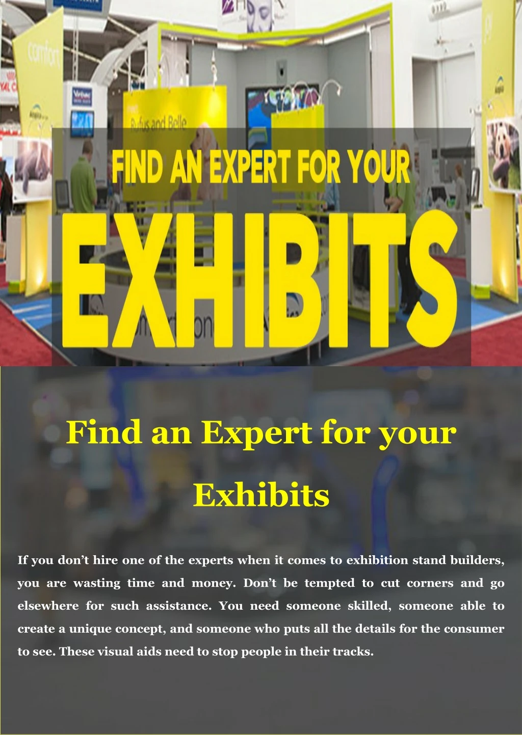 find an expert for your exhibits