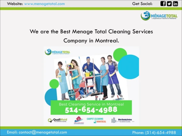 Menage Total Cleaning Company Montreal