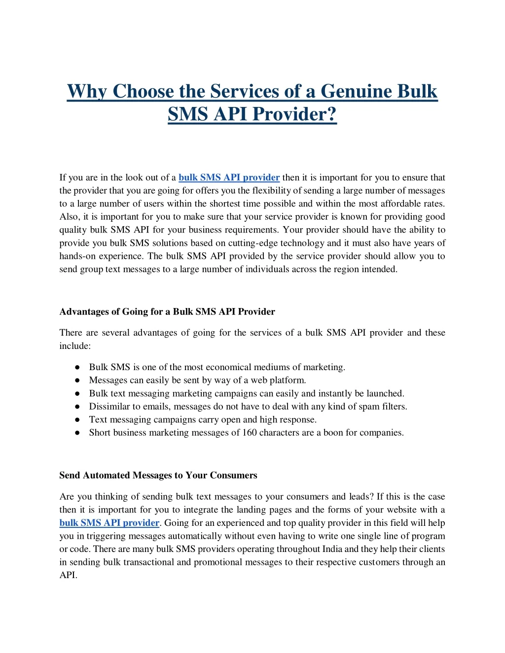 why choose the services of a genuine bulk