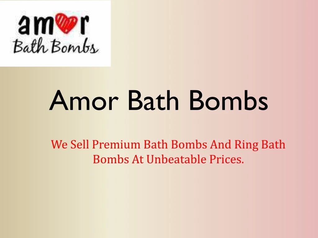 amor bath bombs