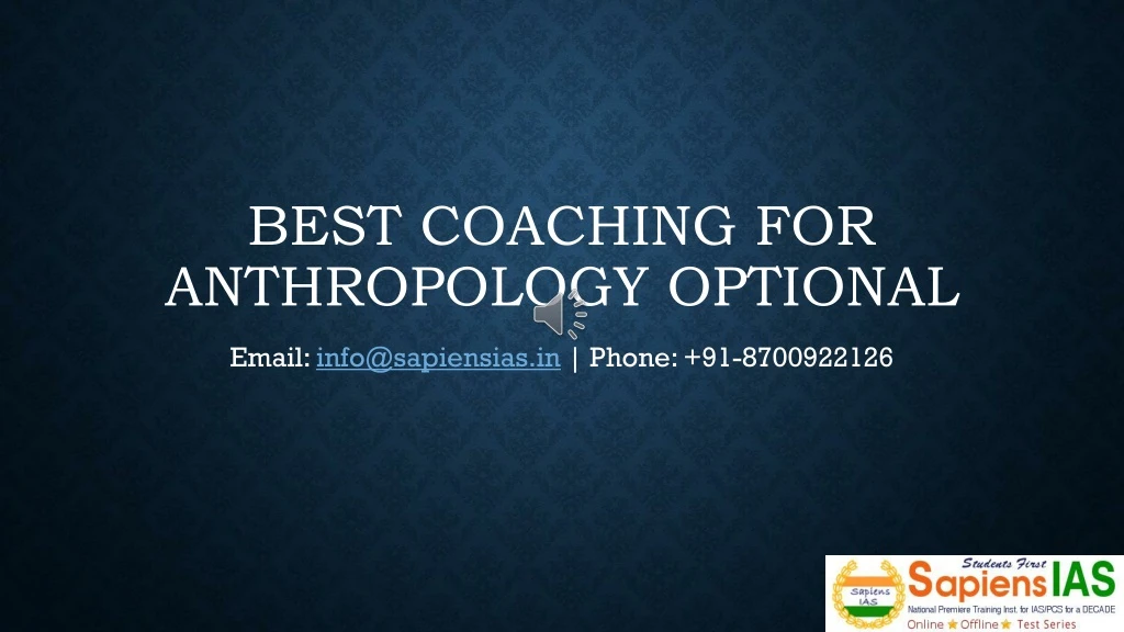 best coaching for anthropology optional