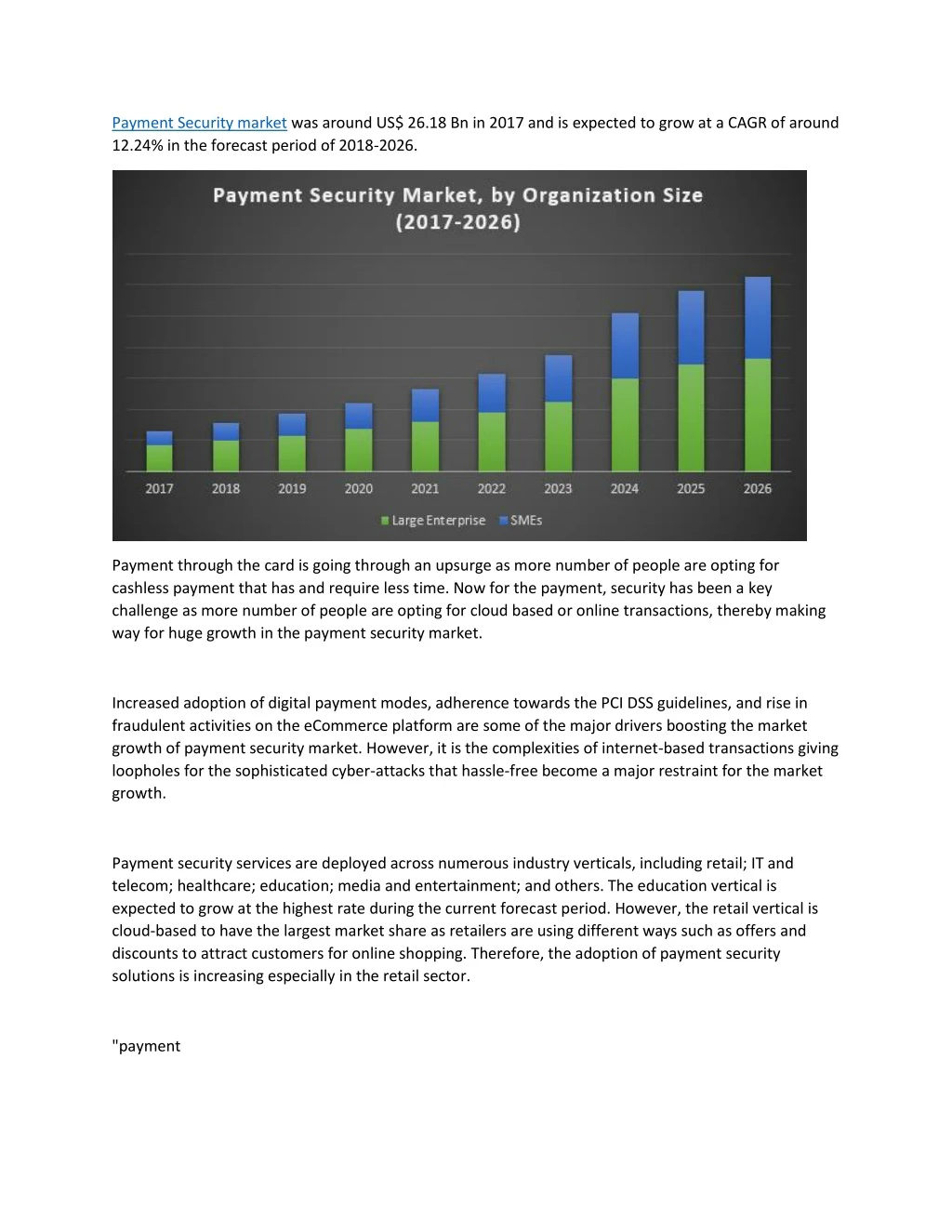 payment security market was around