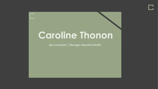 Caroline Thonon - BBA From University of Geneva