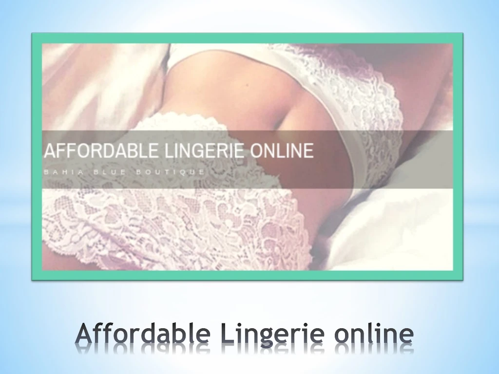 affordable lingerie online