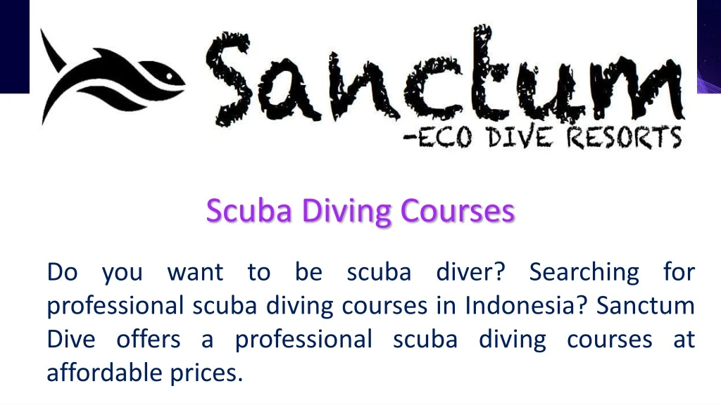 scuba diving courses