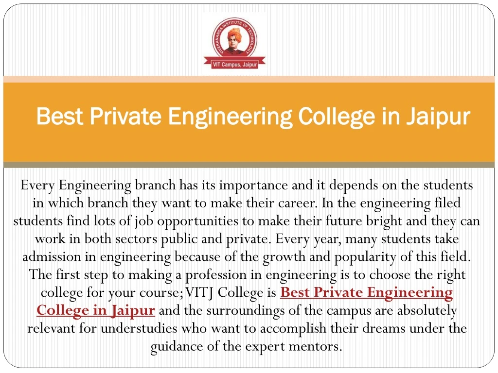 best private engineering college in jaipur
