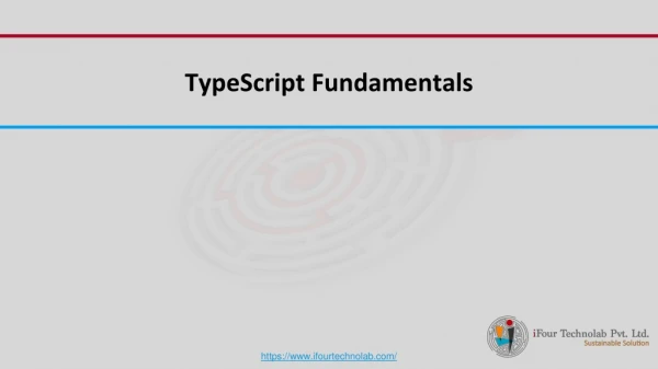 Type Script Fundamentals PDF Tutorial for Programmers