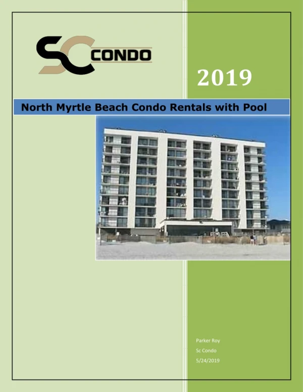 North Myrtle Beach Condo Rentals with Pool