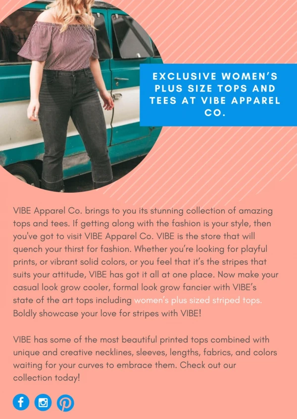 Exclusive Womens Plus Size Tops and Tees at VIBE Apparel Co.