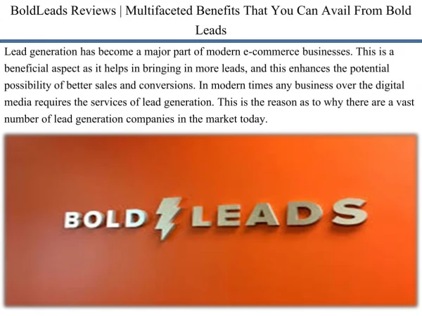 BoldLeads Reviews | Multifaceted Benefits That You Can Avail From Bold Leads