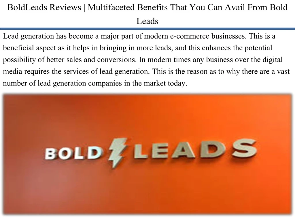 boldleads reviews multifaceted benefits that