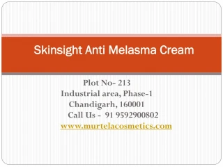 Murtela Skinsight Anti Melasma Cream - slide 1