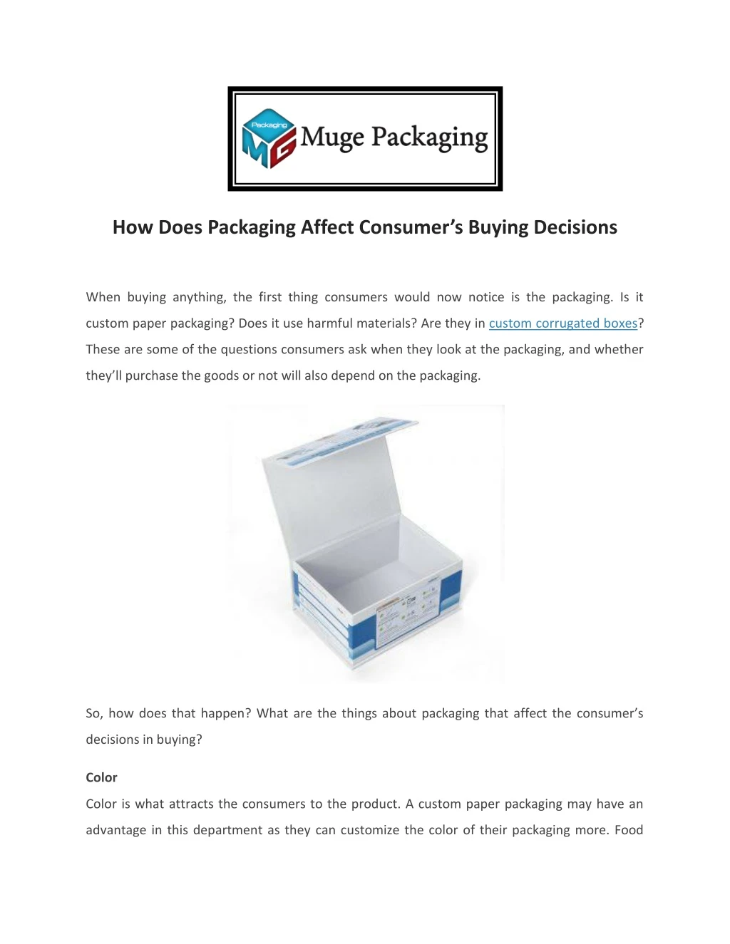 how does packaging affect consumer s buying
