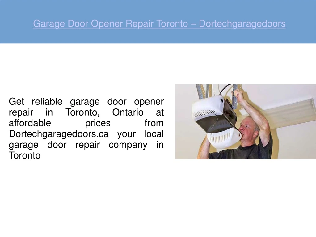 garage door opener repair toronto
