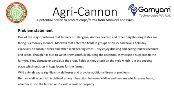 Protect Crop From Monkeys And Birds | Agri-Cannon