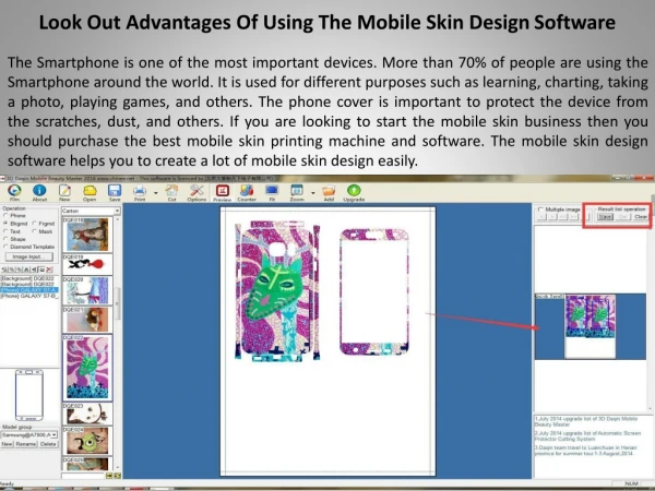 Look Out Advantages Of Using The Mobile Skin Design Software