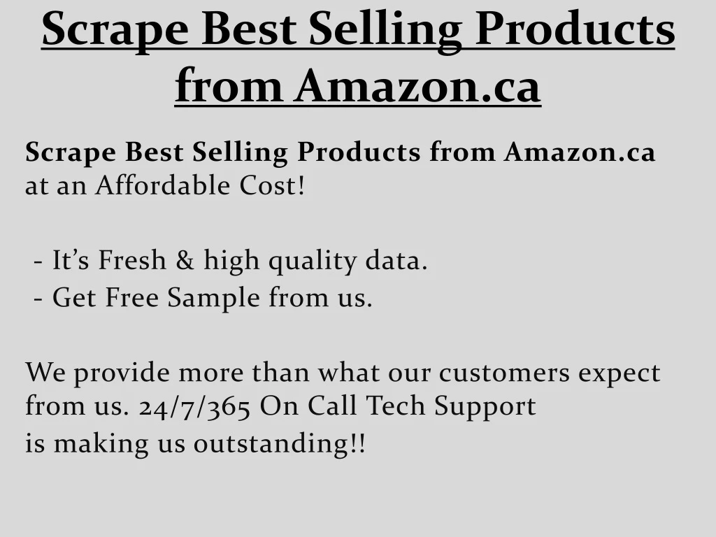scrape best selling products from amazon ca