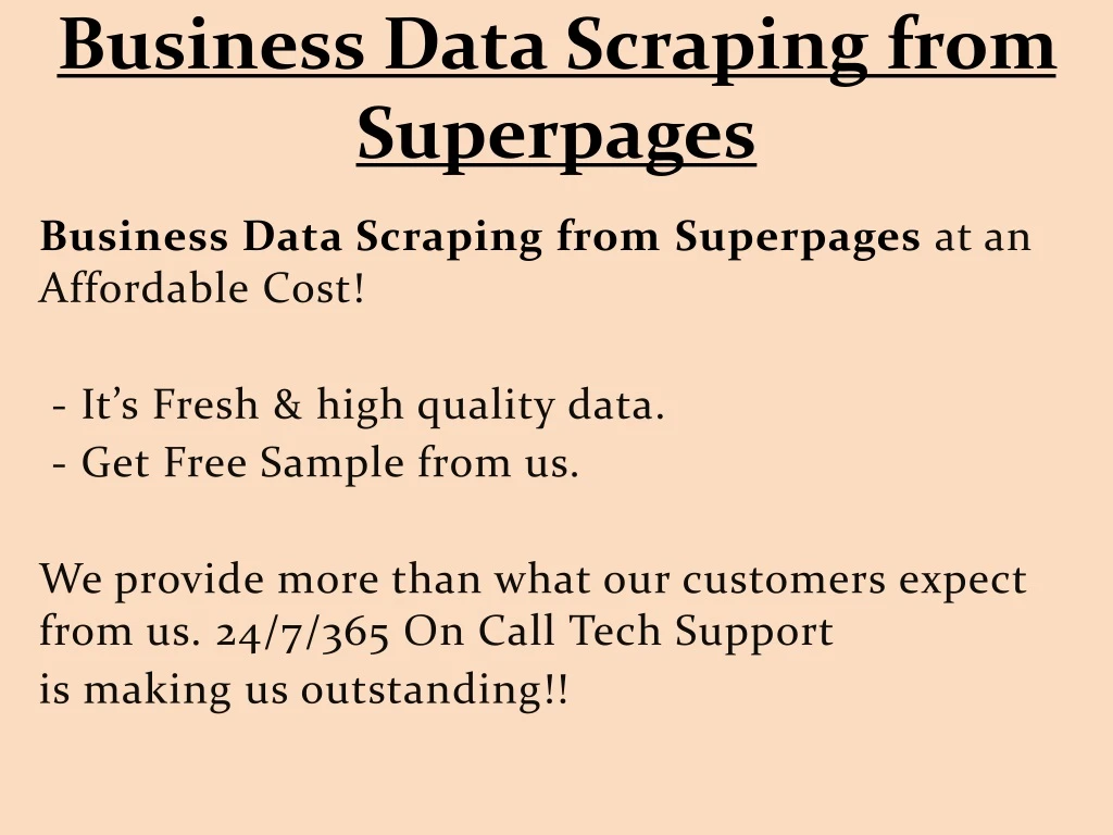 business data scraping from superpages