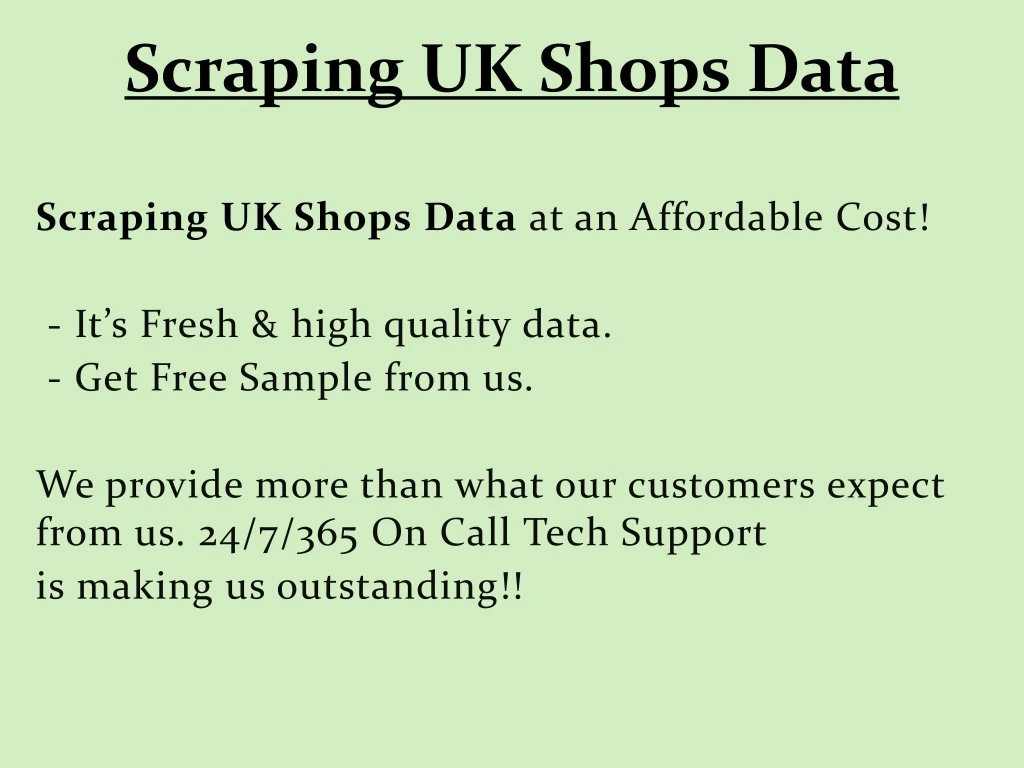 scraping uk shops data
