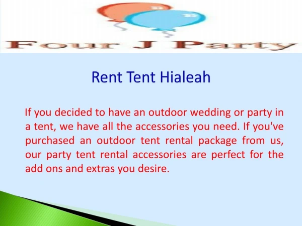 Rent Tent Hialeah