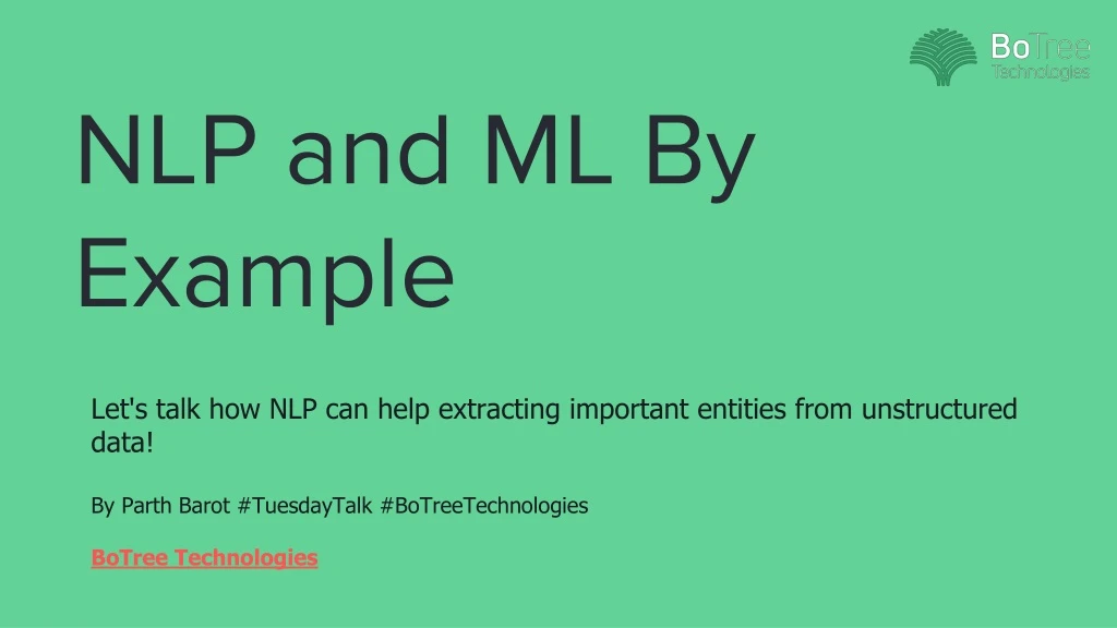 nlp and ml by example