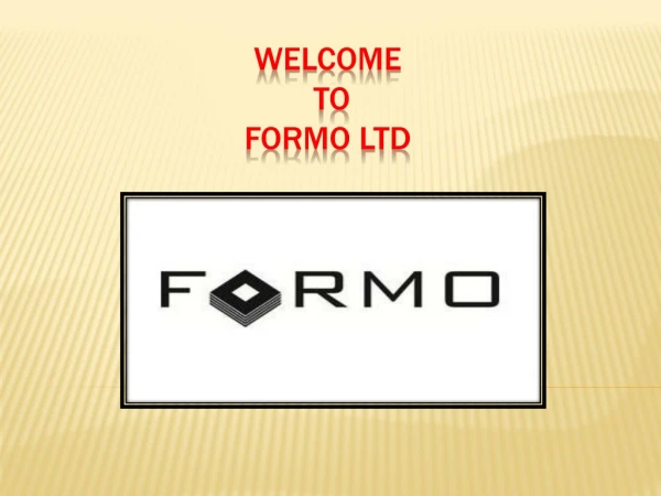welcome to formo ltd