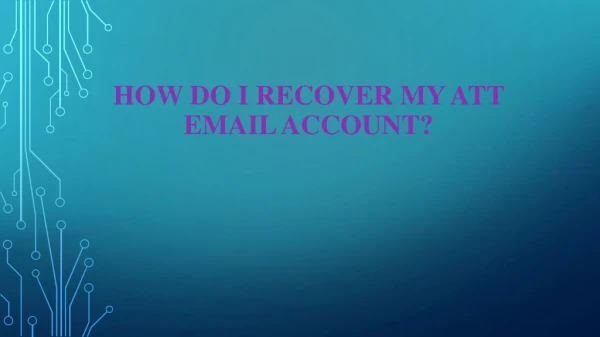 How do I recover my Att email account?